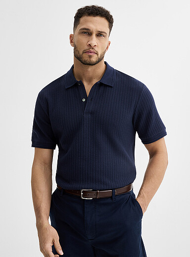 Le polo texture cordage nautique