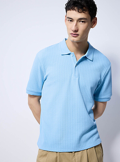 Nautical rope textured polo