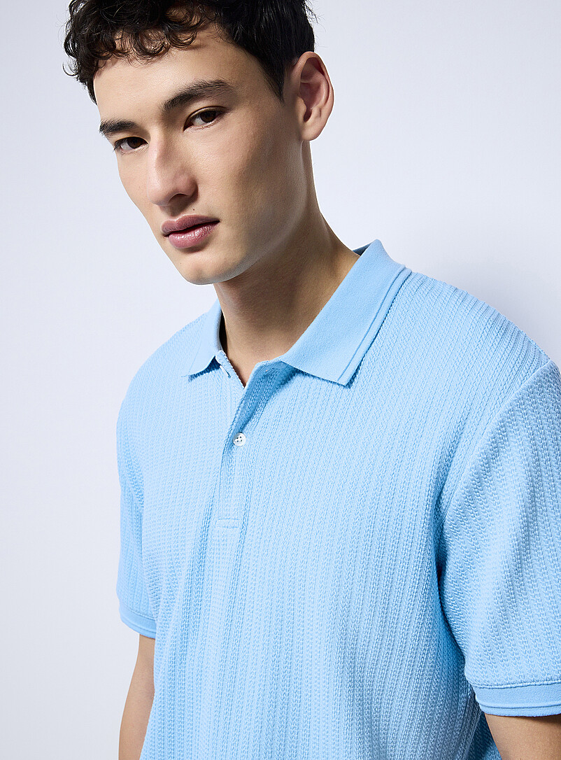 Le 31: Le polo texture cordage nautique &Eacute;cru - Lin pour homme