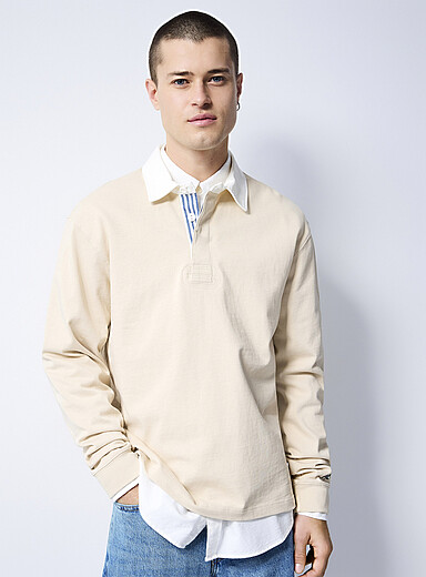 Le 31: Le polo rugby uni Sable pour homme