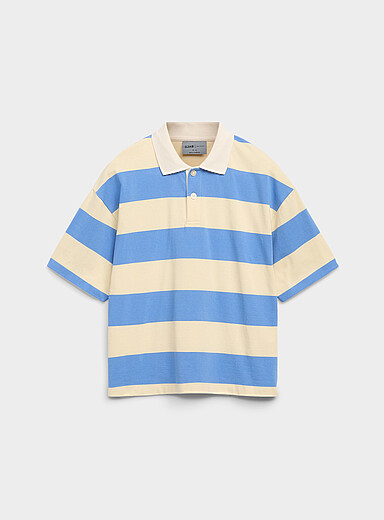 Boxy club-stripe polo <b>Oversized fit</b>