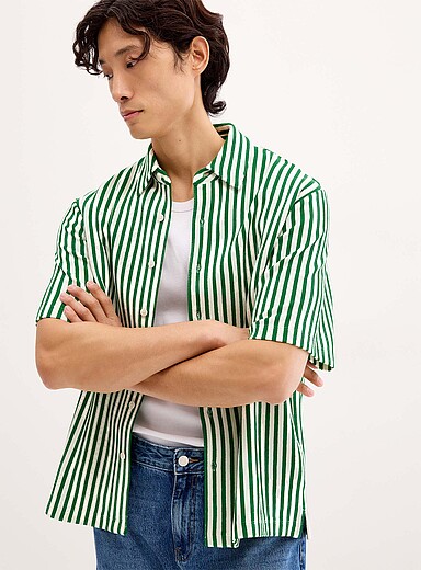 La chemise tricot rayures nautiques <b>Coupe confort</b>