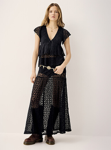 La jupe-short maxi dentelle