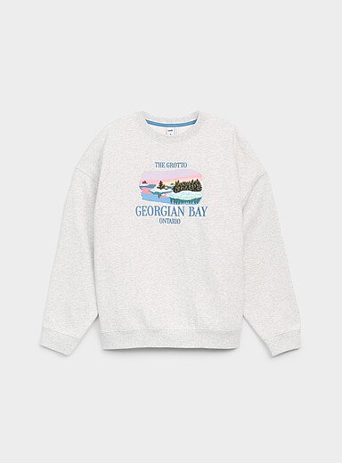 Twik: Le sweat ample molleton destination Oxford pour femme