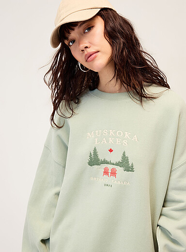 Le sweat ample molleton destination