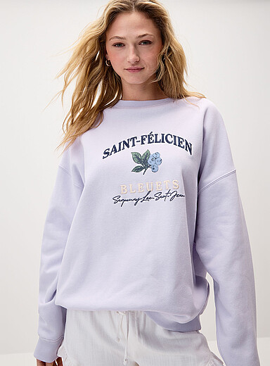 Twik: Le sweat ample molleton destination Saint-F&eacute;licien pour femme