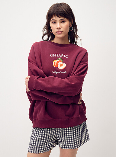 Twik: Le sweat ample molleton destination Ontario pour femme