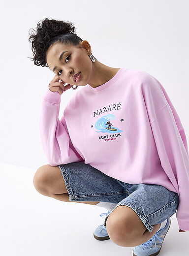 Le sweat ample molleton destination