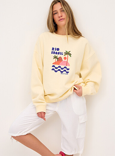 Le sweat ample molleton destination