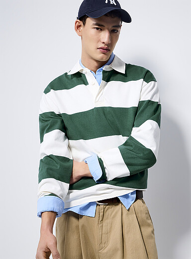 Le 31: Le polo rugby rayure club Vert pour homme