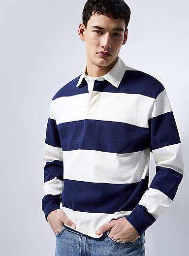 Club-stripe rugby polo