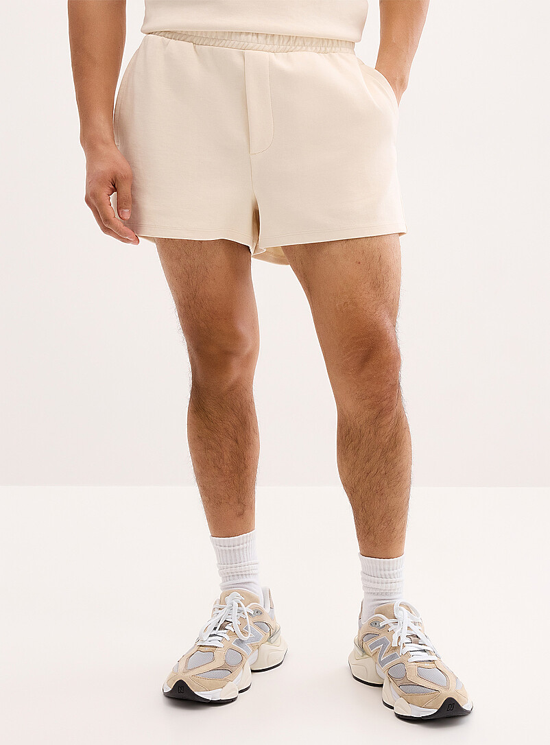 Le 31 Baby Blue Structured jersey short <b>Inseam: 3" (8 cm)</b> for men