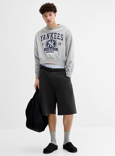 Washed double-knit jersey Bermudas <b>Loose fit</b>