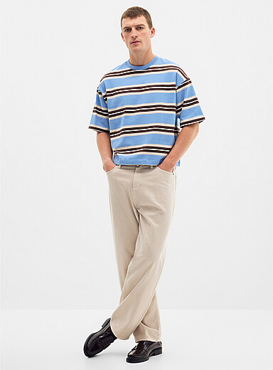 Tricolour striped T-shirt <b>Oversized fit</b>