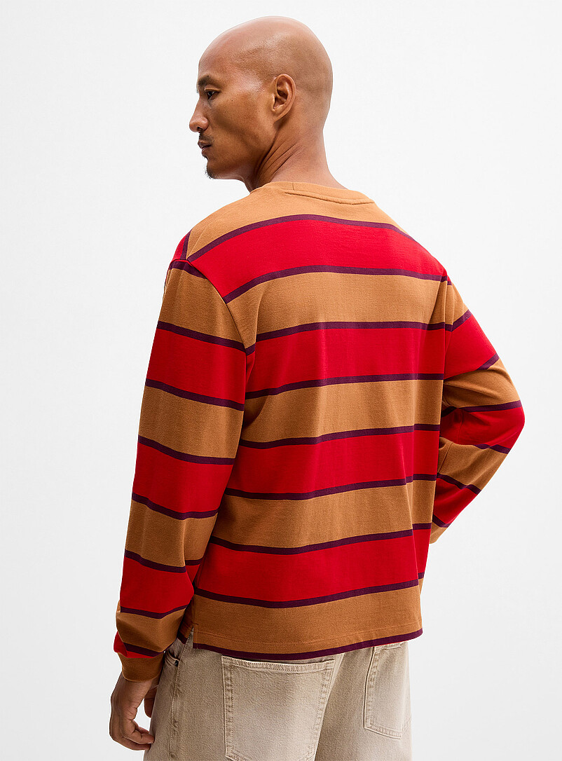 Le 31: Le t-shirt rayures <i>preppy</i> Bleu pour homme