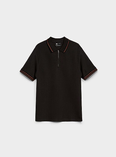 Le polo zipp&eacute; textur&eacute;