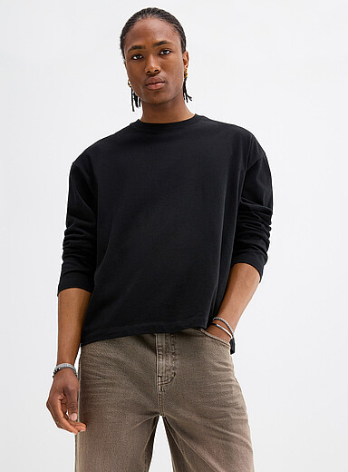 Le t-shirt col rond &agrave; manches longues DJAB 101 <b>Coupe ample</b>