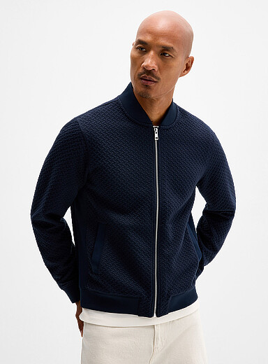 Le cardigan zipp&eacute; g&eacute;o emboss&eacute;