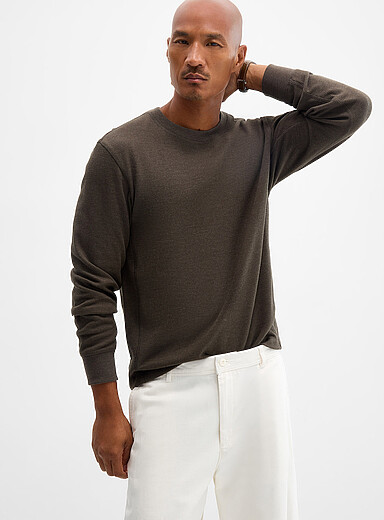 Le 31 Oxford Textured jersey T-shirt <b>Comfort fit</b> for men