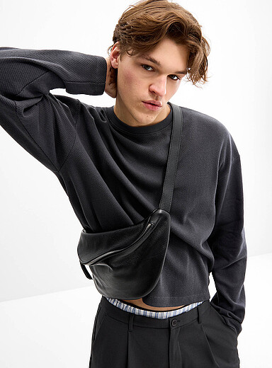Mesh knit T-shirt <b>Boxy fit</b>