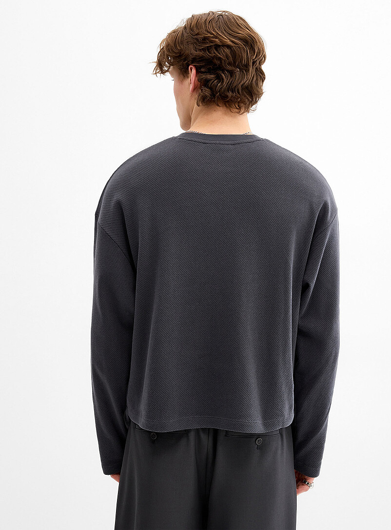 Djab Oxford Mesh knit T-shirt <b>Boxy fit</b> for men