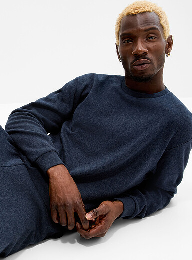 Le 31: Le sweat envers polaire Bleu marine - Bleu nuit pour homme