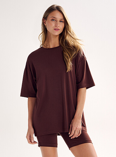 Miiyu Brown Loose comfort T-shirt for women