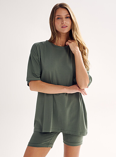 Miiyu Green Loose comfort T-shirt for women