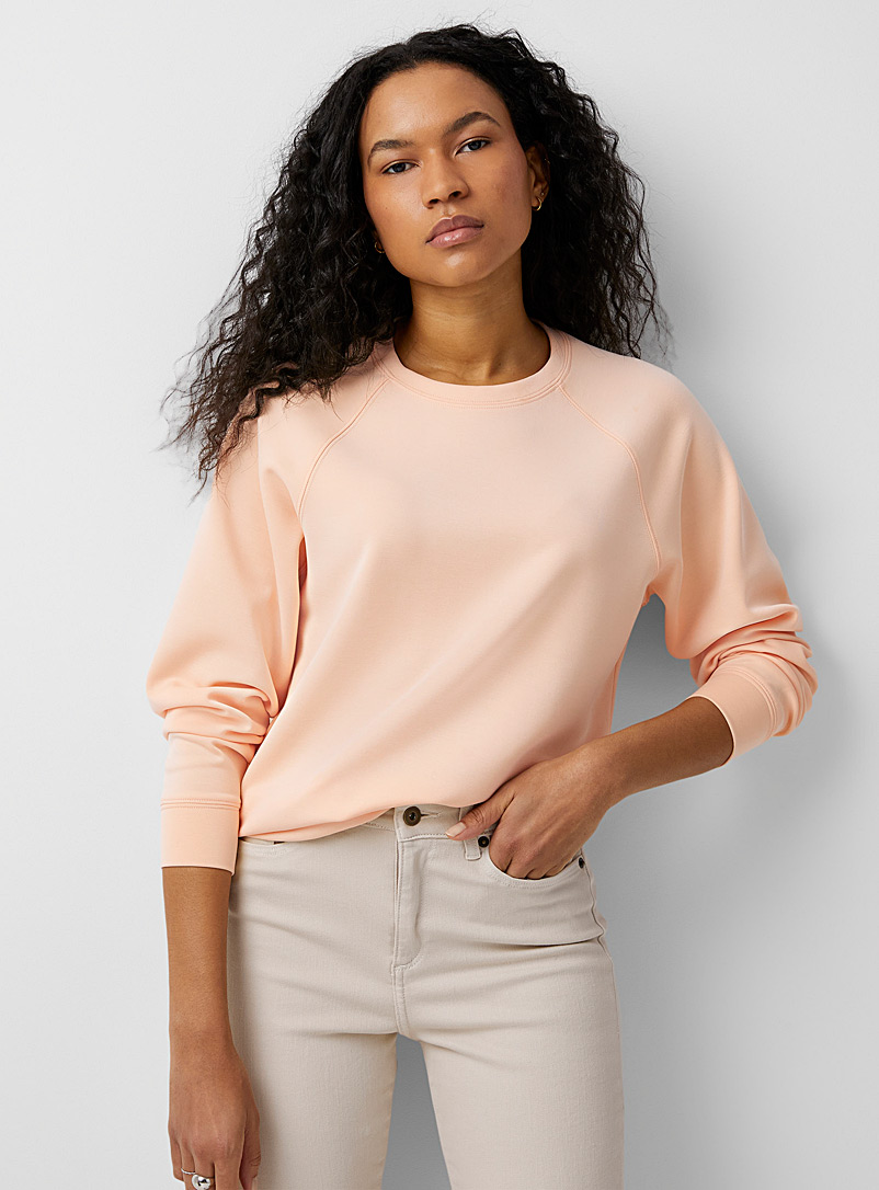 Contemporaine Baby pink Peachskin raglan sweatshirt for women