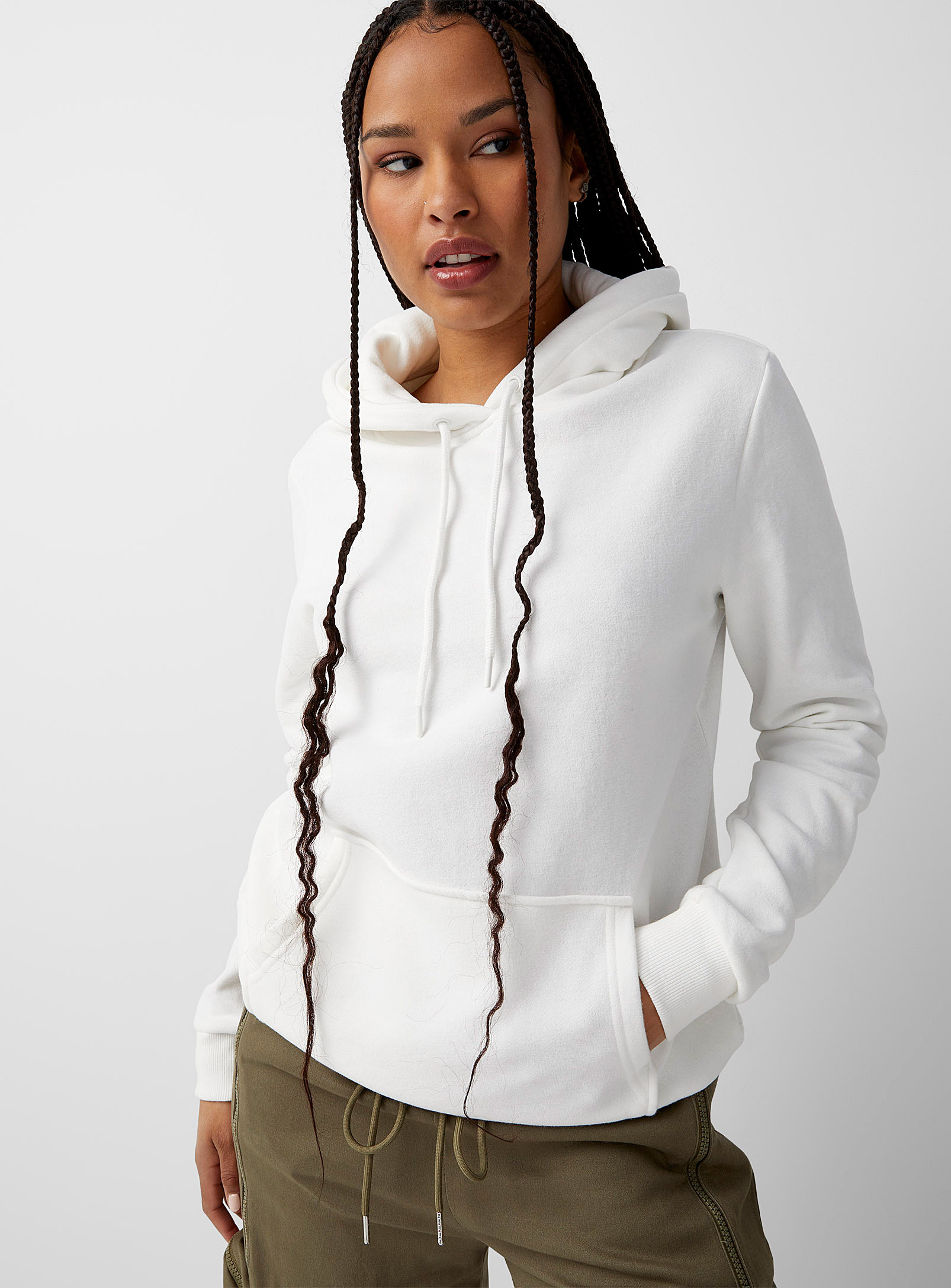 Oversized zip-up fleece hoodie, Twik