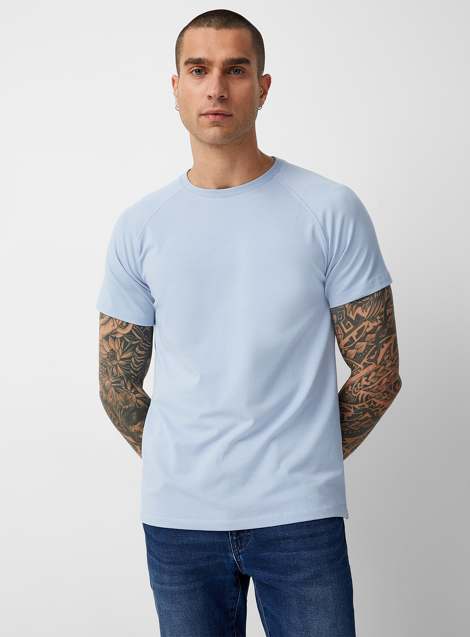 Le 31 Raglan-sleeve Fit T-shirt In Baby Blue | ModeSens