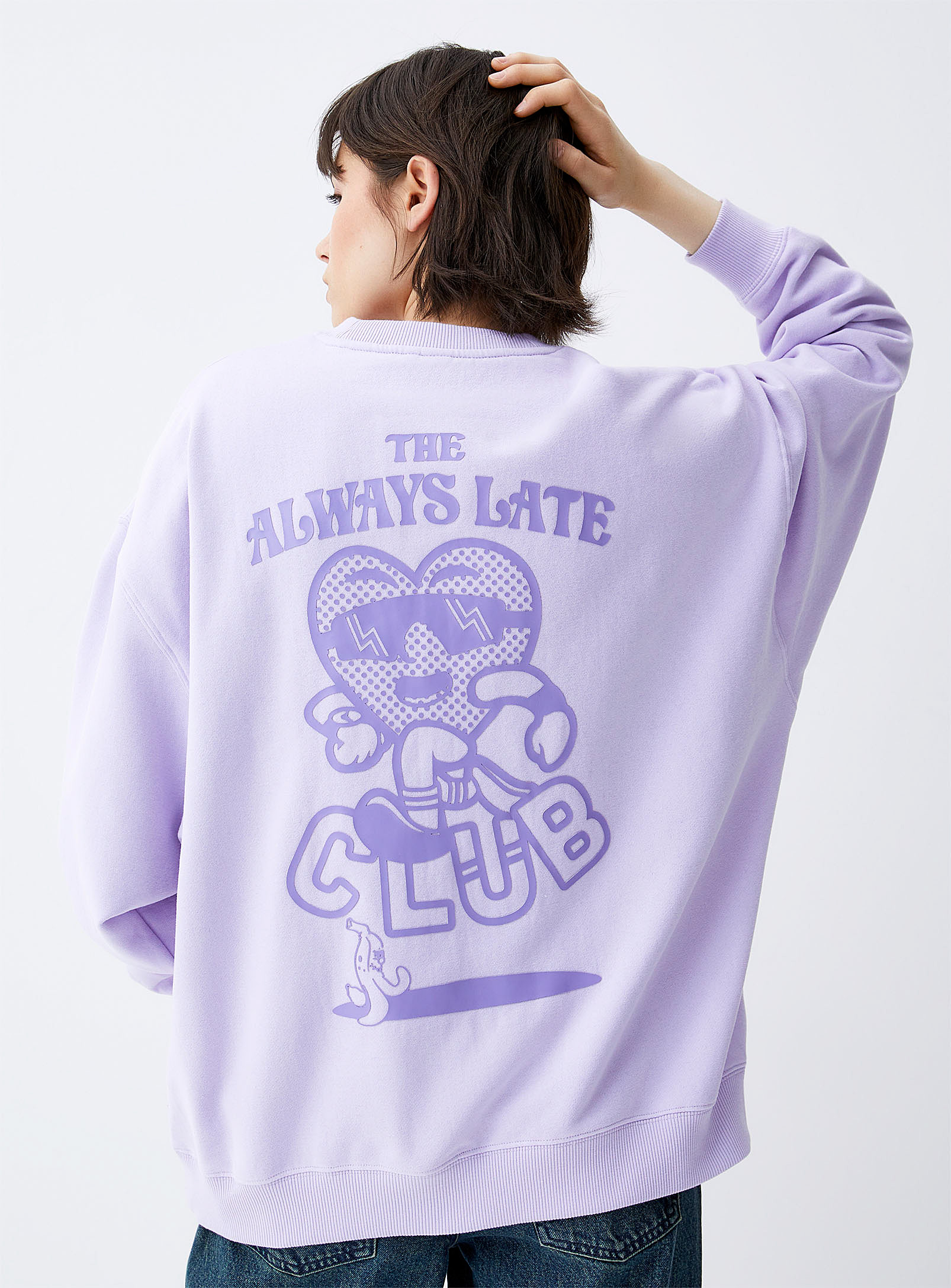 Twik Pop Culture Loose Sweatshirt In Lilacs