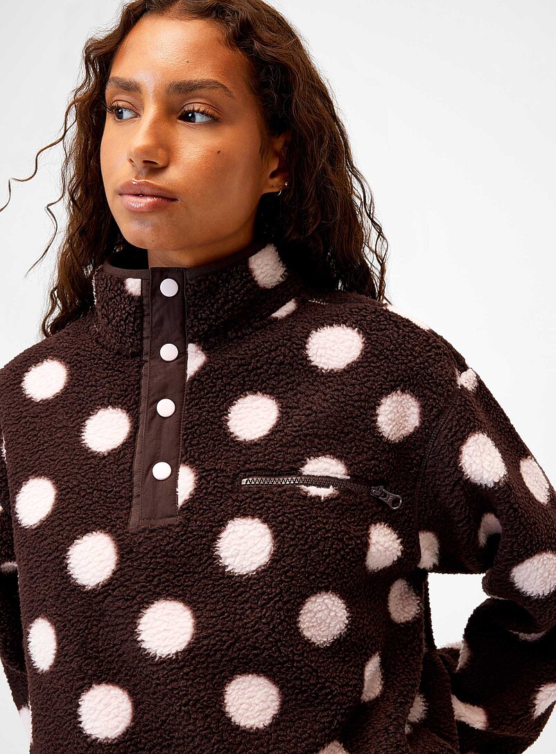 Printed high-pile fleece sweater product image 2