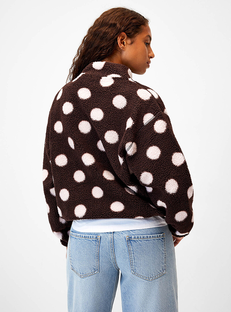 Printed high-pile fleece sweater product image 3