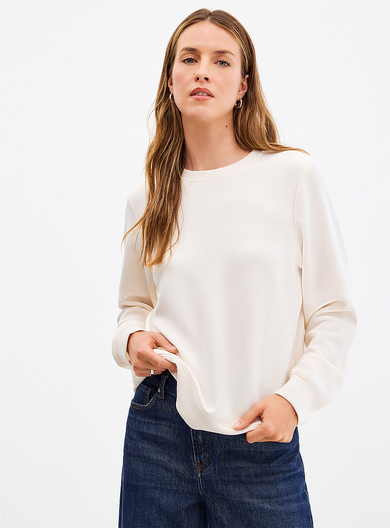 Peachskin Crew-Neck Sweatshirt
