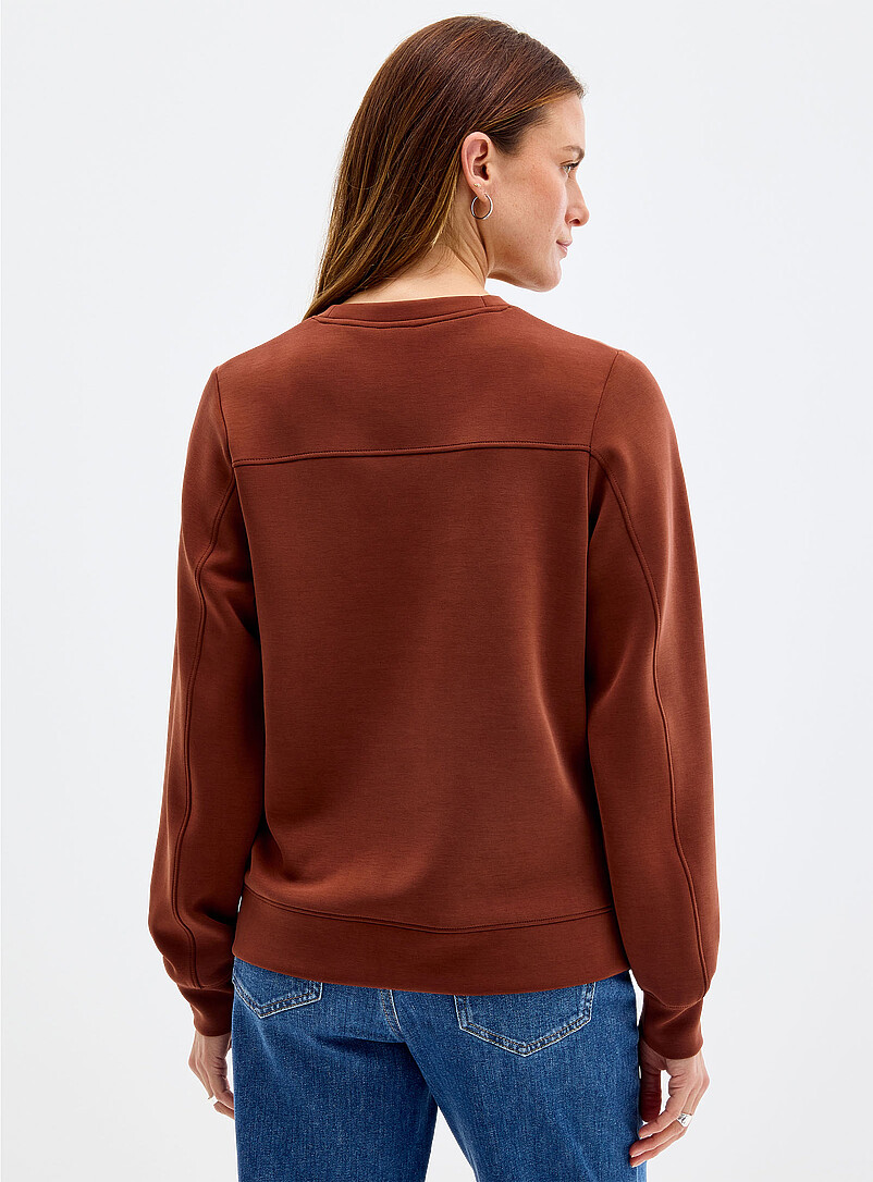 Peachskin crew-neck sweatshirt product image 2