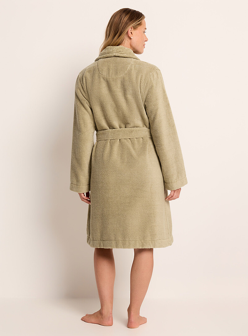 Patch-pocket bouclé terry robe product image 3