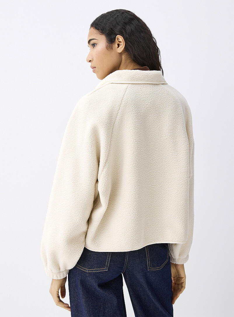 Nylon details fleece jacket product image 3