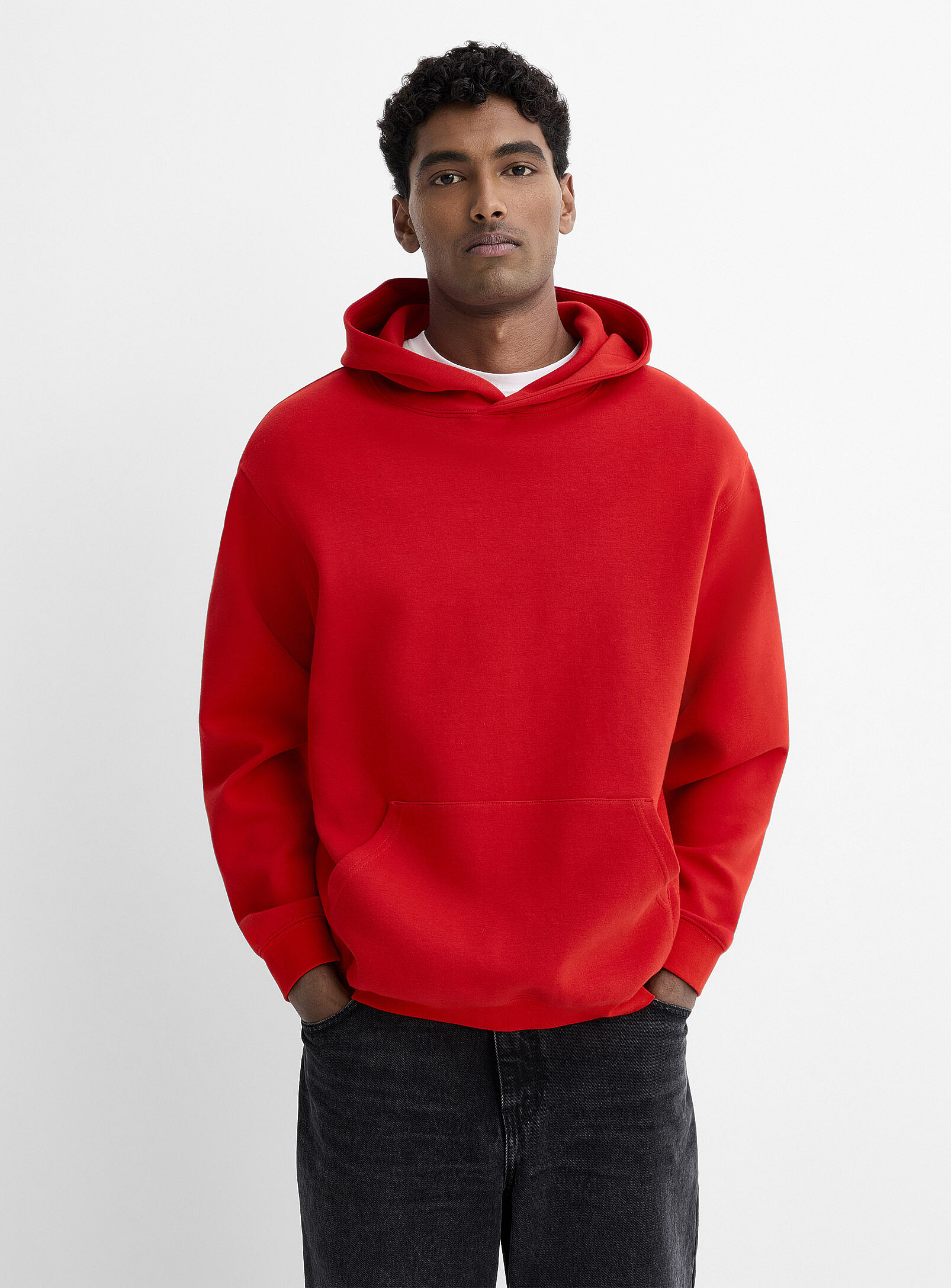 Le 31 - Thick jersey hoodie (Men, Red, SMALL)