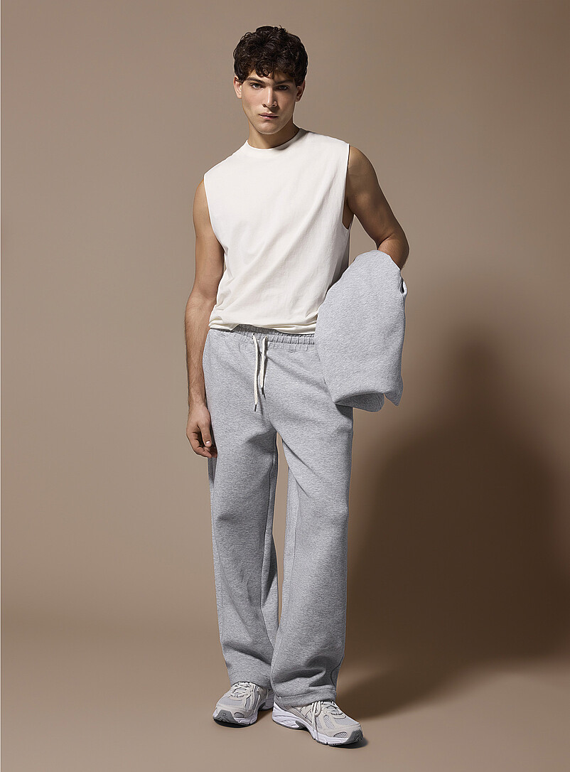Wide-leg double sided jersey pant product image (primary)
