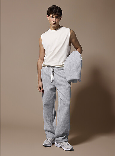 Wide-leg double sided jersey pant product image 2