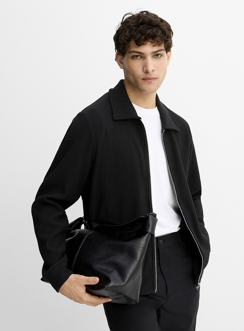 Rib-jersey polo-collar cardigan Comfort fit product image (primary)