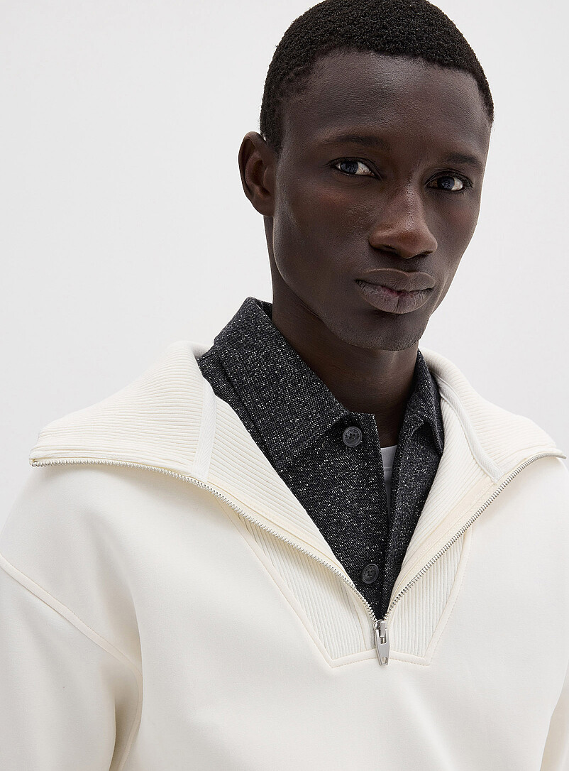 Zipped funnel-neck sweatshirt Comfort fit product image 2