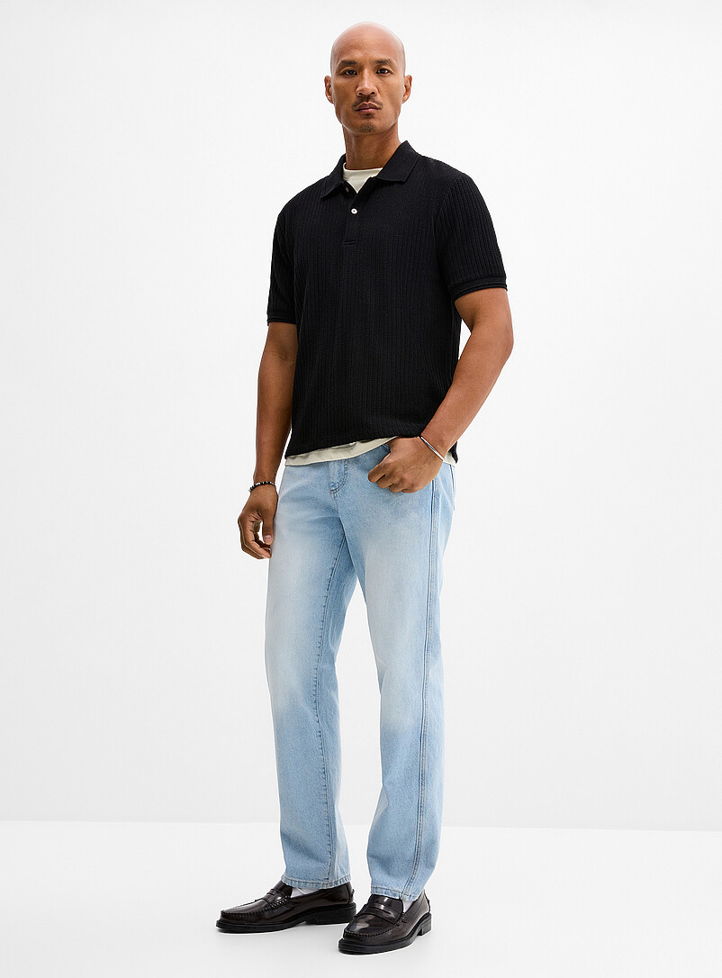 Nautical rope textured polo product image 2