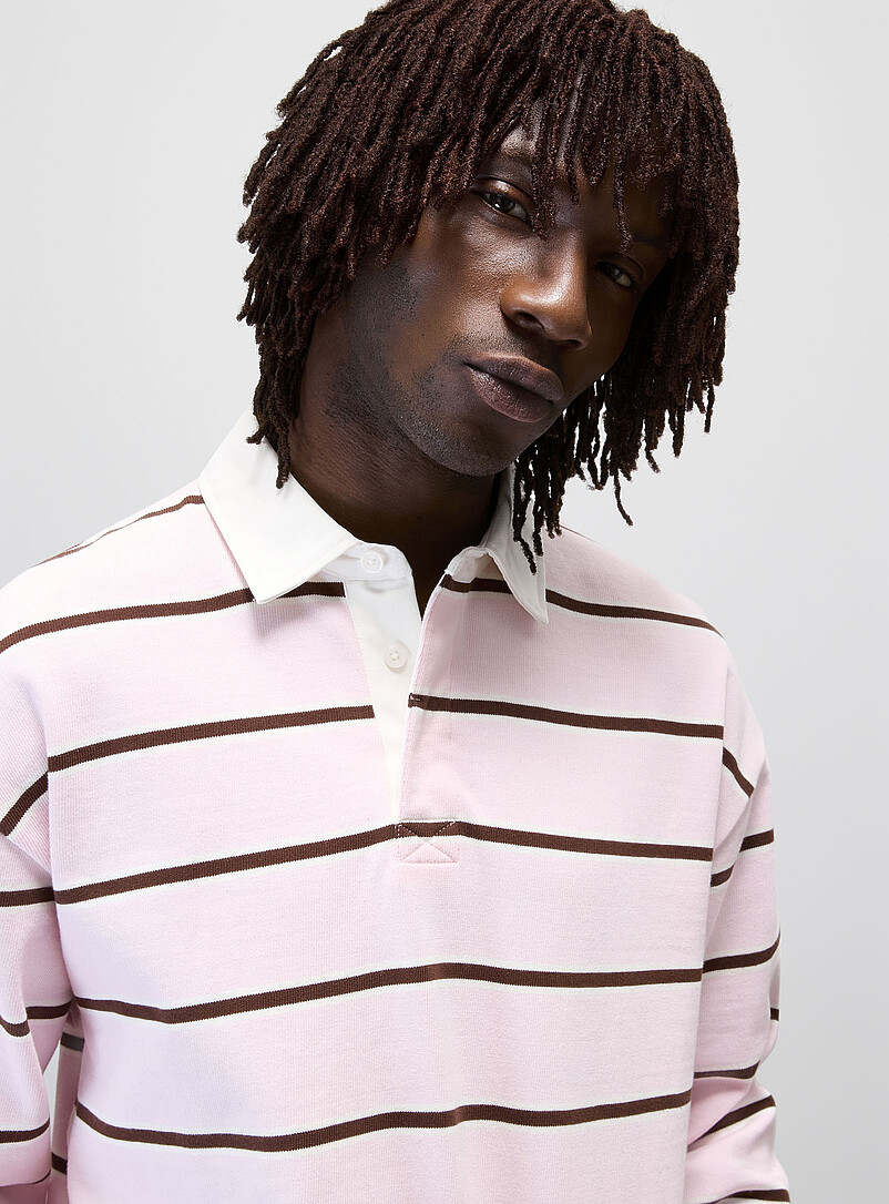Pastel stripe rugby polo Oversized fit product image 2