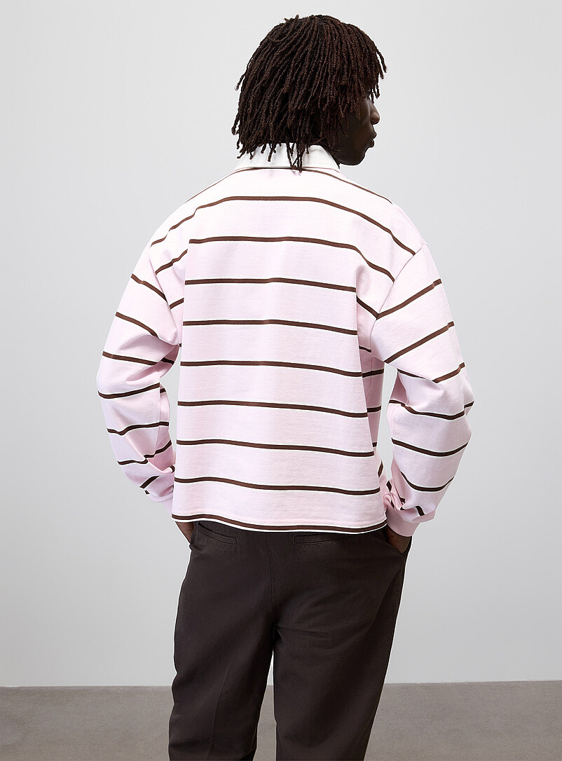 Pastel stripe rugby polo Oversized fit product image 3