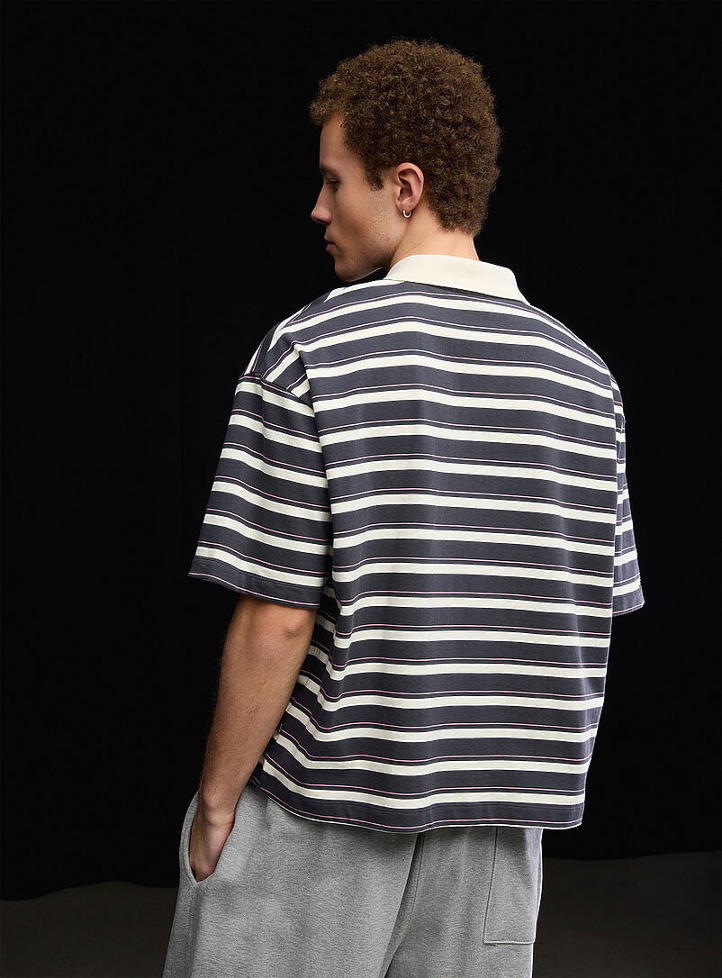 Boxy club-stripe polo Oversized fit product image 2