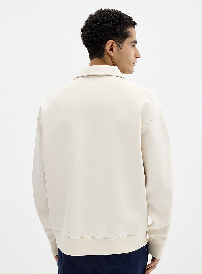 Zipped polo-collar structured jersey sweatshirt product image 3