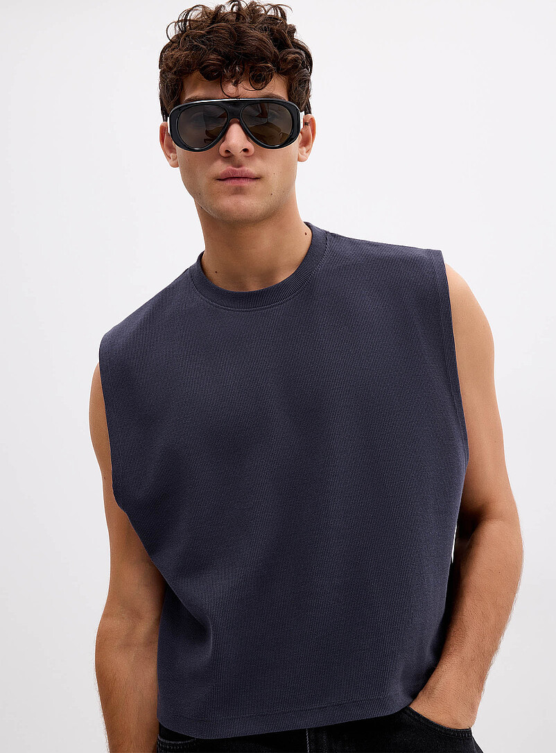 Cropped ribbed muscle tee product image 2