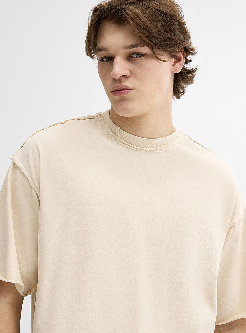 Raw hem cropped loose t-shirt product image 2